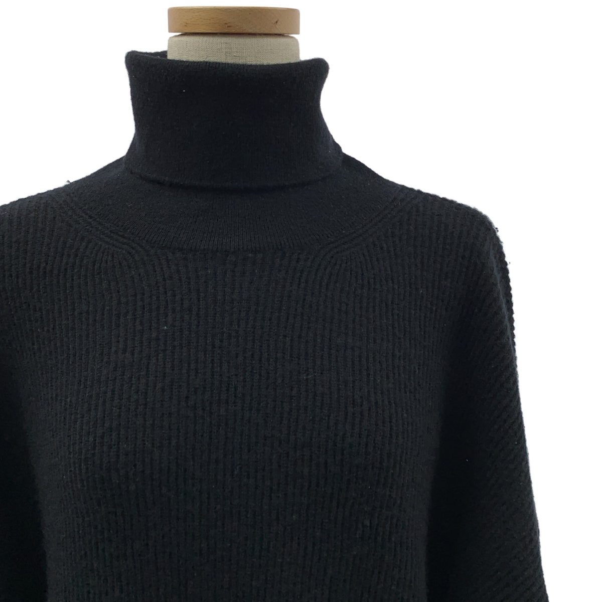 Maison Margiela / メゾンマルジェラ | 2018AW | ウール レザーエルボーパッチ タートルネック ロングニット セーター | M | レディース