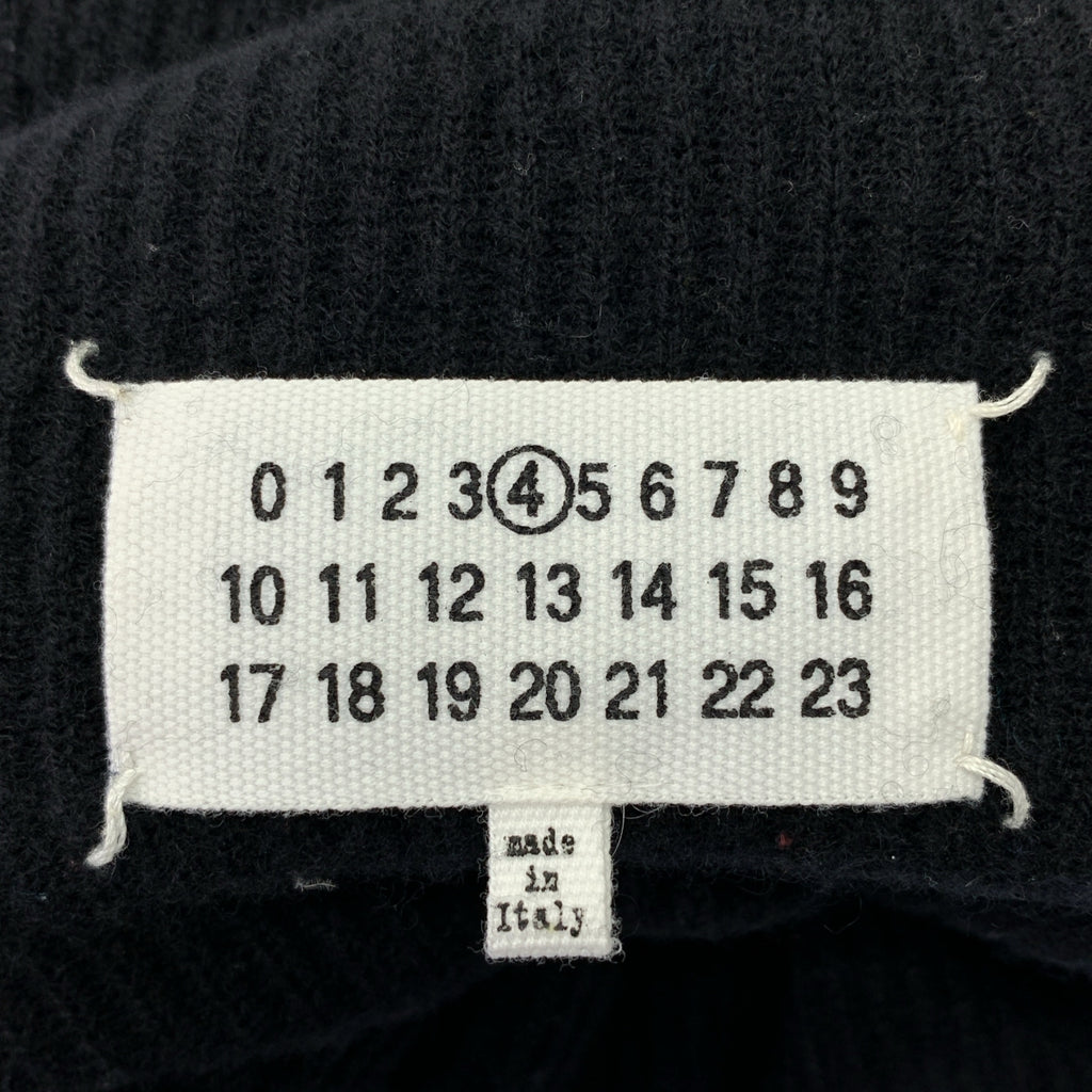 Maison Margiela / メゾンマルジェラ | 2018AW | ウール レザーエルボーパッチ タートルネック ロングニット セーター | M | レディース