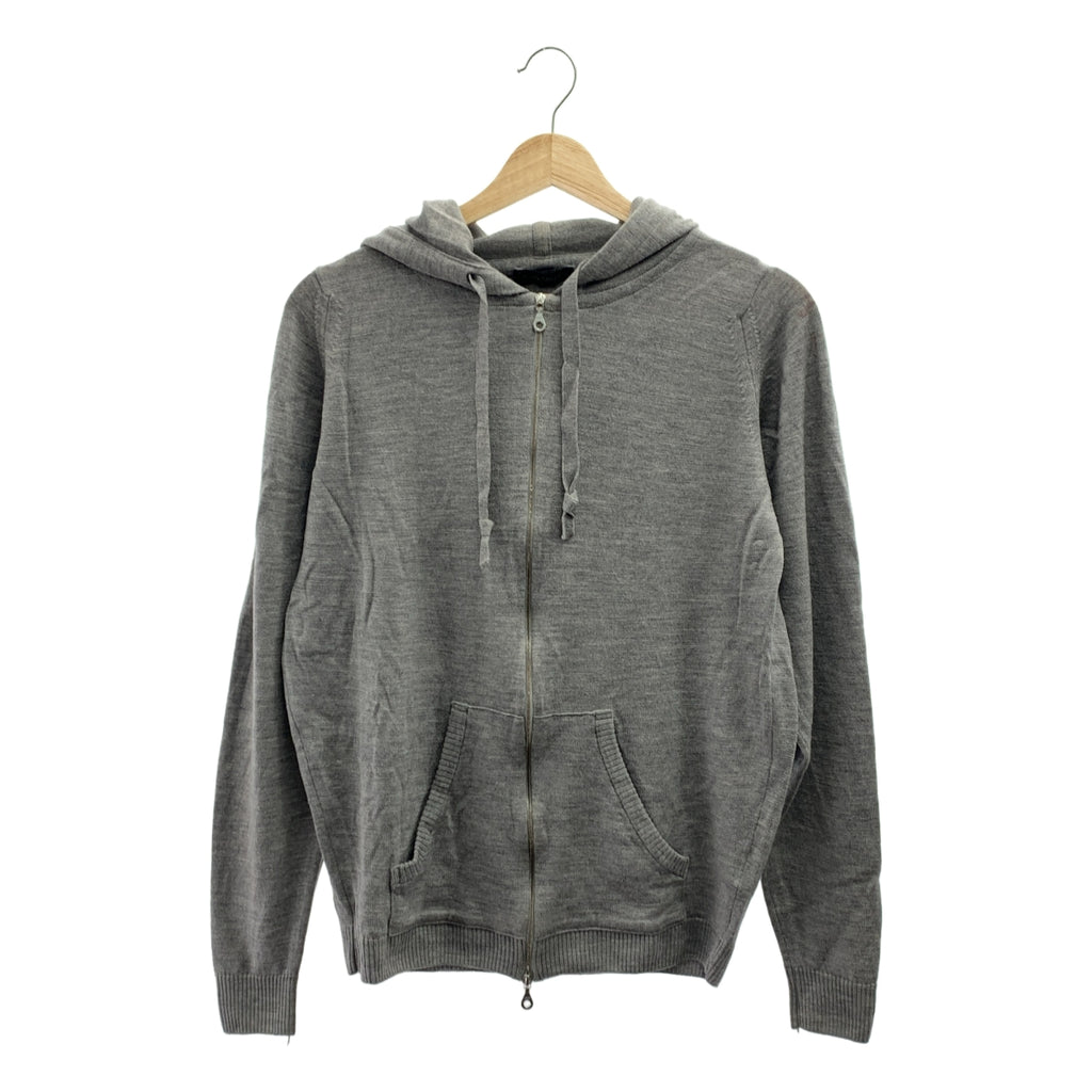 JOHN SMEDLEY | 男士美利奴羊毛拉鍊高針針織連帽衫 | M碼