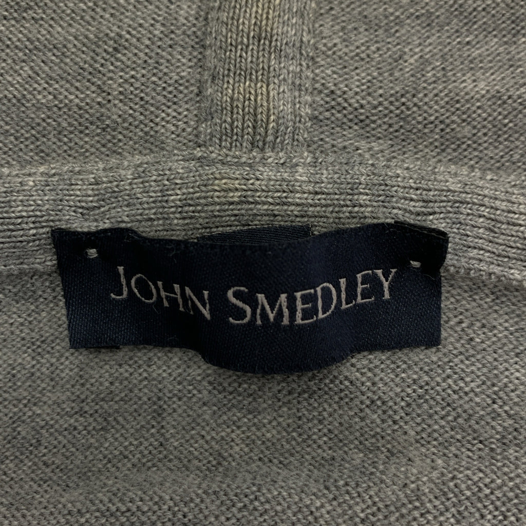 JOHN SMEDLEY | 男士美利奴羊毛拉鍊高針針織連帽衫 | M碼