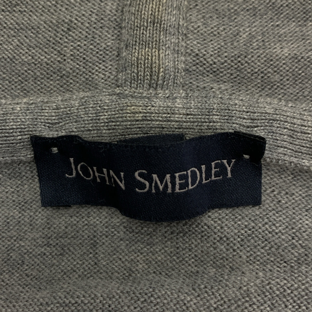 JOHN SMEDLEY | 男士美利奴羊毛拉鍊高針針織連帽衫 | M碼