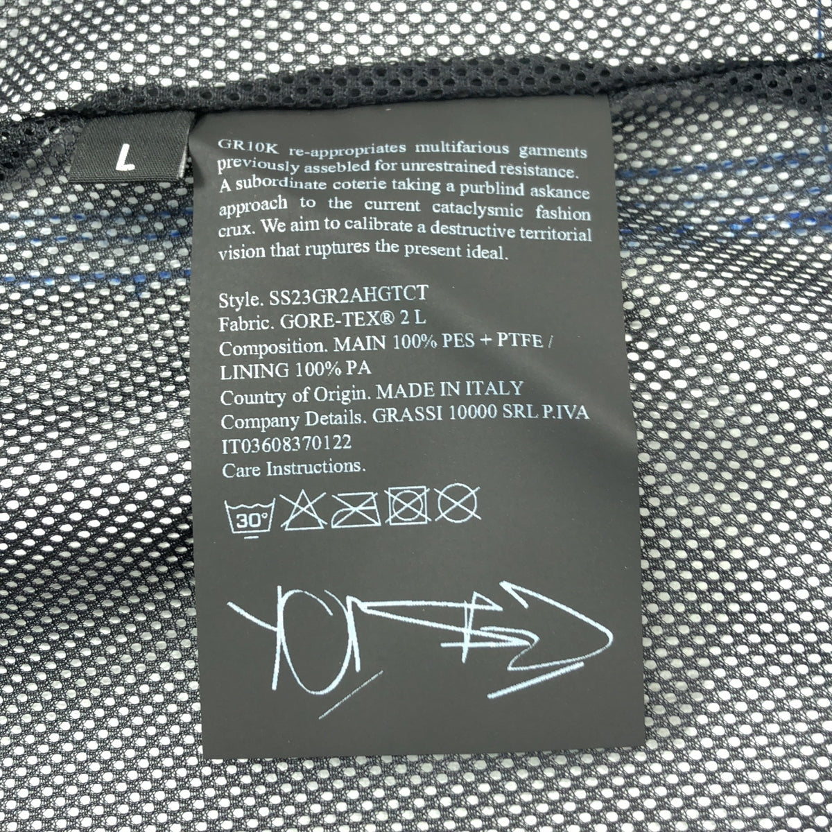 新品】 GR10K / ジーアールテンケー | 2023SS | Boisson Bomber 2L