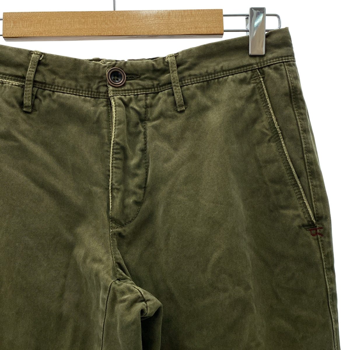 INCOTEX | 1RT633 復古直筒斜紋布褲 | 尺寸 29 | 卡其色 | 男款