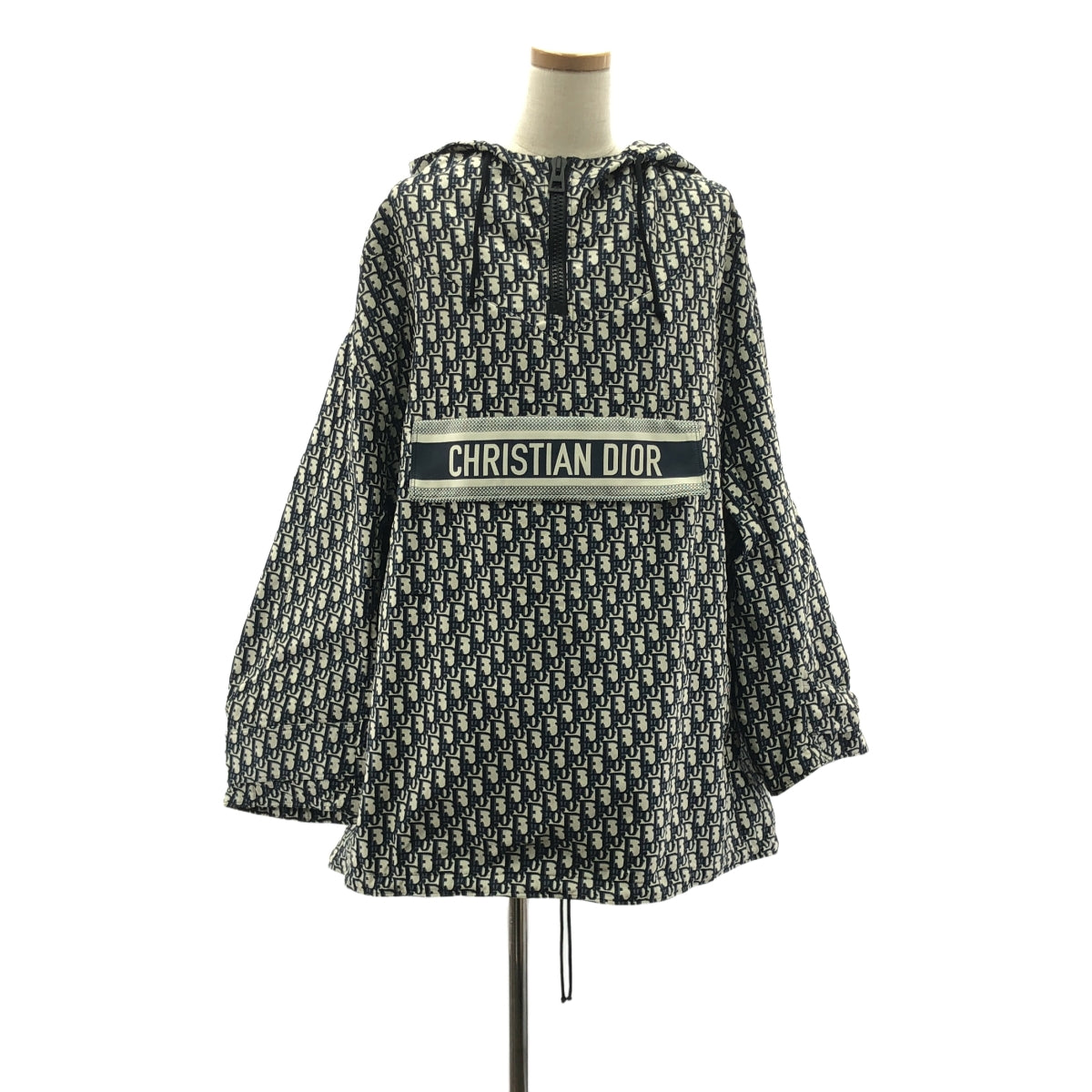 Christian Dior / クリスチャンディオール | オブリーク テクニカルタフタ ジャカード アノラック ジャケット BEE刺しゅう ユニセックス パーカー | S | レディース