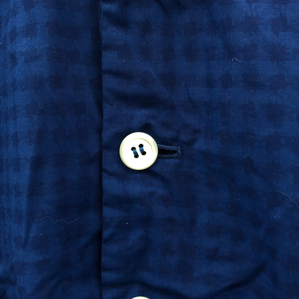 robe de chambre COMME des GARCONS / ローブドシャンブルコムデギャルソン | 90s～ / AD1999 | セットアップ ポリエステル 製品染め 総柄 フリンジポケット ジャケット / ウエストゴム スカート | ブルー | レディース