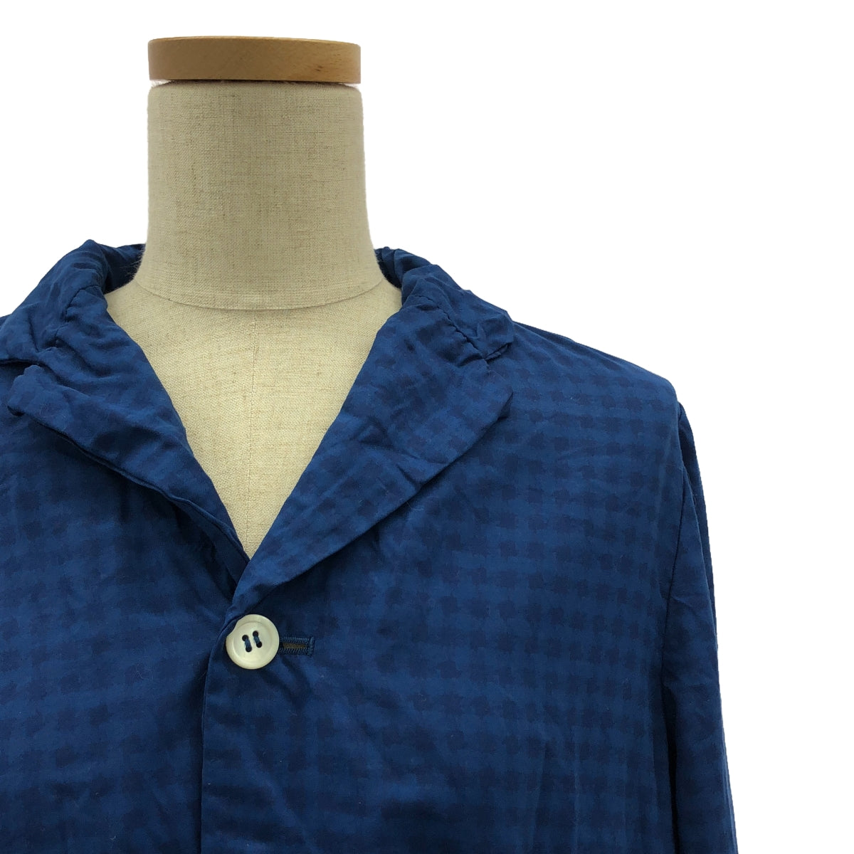 robe de chambre COMME des GARCONS / ローブドシャンブルコムデギャルソン | 90s～ / AD1999 | セットアップ ポリエステル 製品染め 総柄 フリンジポケット ジャケット / ウエストゴム スカート | ブルー | レディース