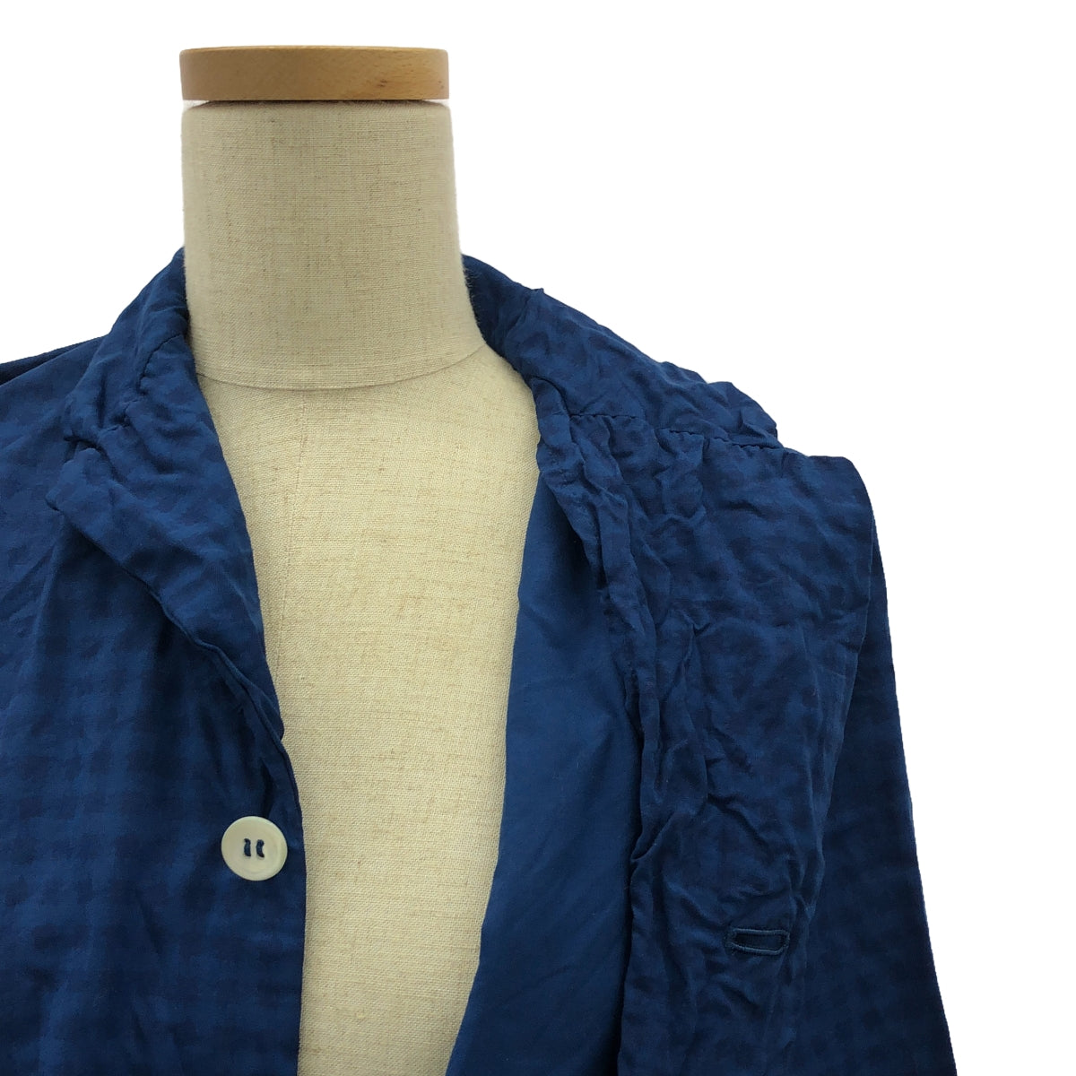 robe de chambre COMME des GARCONS / ローブドシャンブルコムデギャルソン | 90s～ / AD1999 | セットアップ ポリエステル 製品染め 総柄 フリンジポケット ジャケット / ウエストゴム スカート | ブルー | レディース