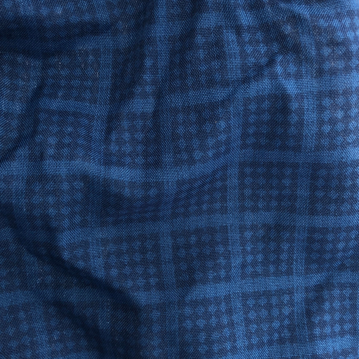 robe de chambre COMME des GARCONS / ローブドシャンブルコムデギャルソン | 90s～ / AD1999 | セットアップ ポリエステル 製品染め 総柄 フリンジポケット ジャケット / ウエストゴム スカート | ブルー | レディース