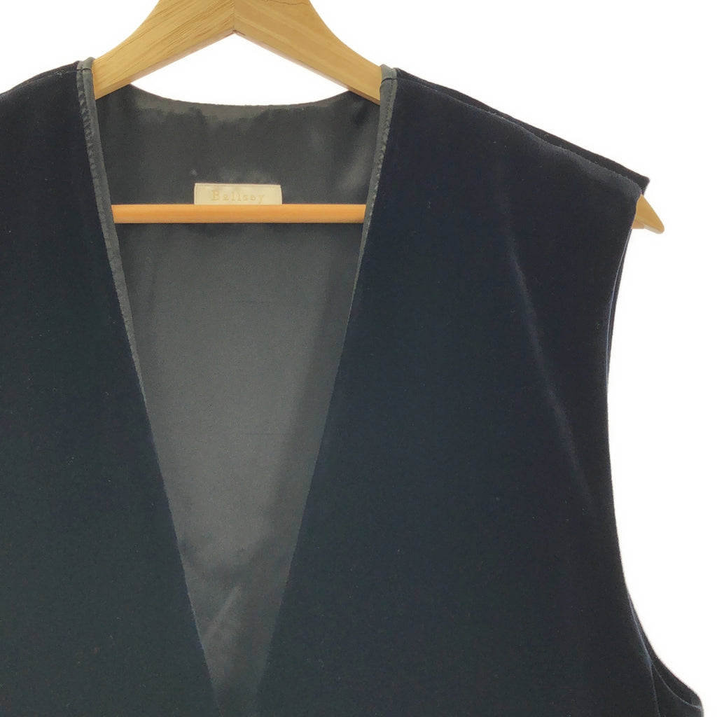 Tomorrowland BALLSEY | 2023 秋冬系列 | 霧面絲絨 V 領背心 | 36 碼 | 黑色 | 女款