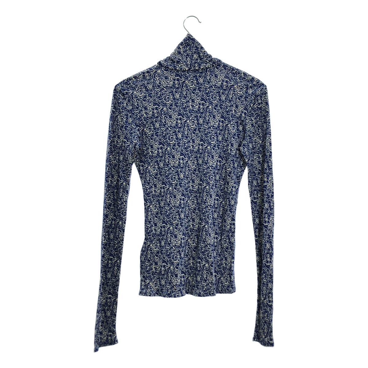 Rodebjer / ロデビエ | MARIAN SWIRL TOPS 総柄 ビスコース ハイネック カットソー | XS | ネイビー | レディース
