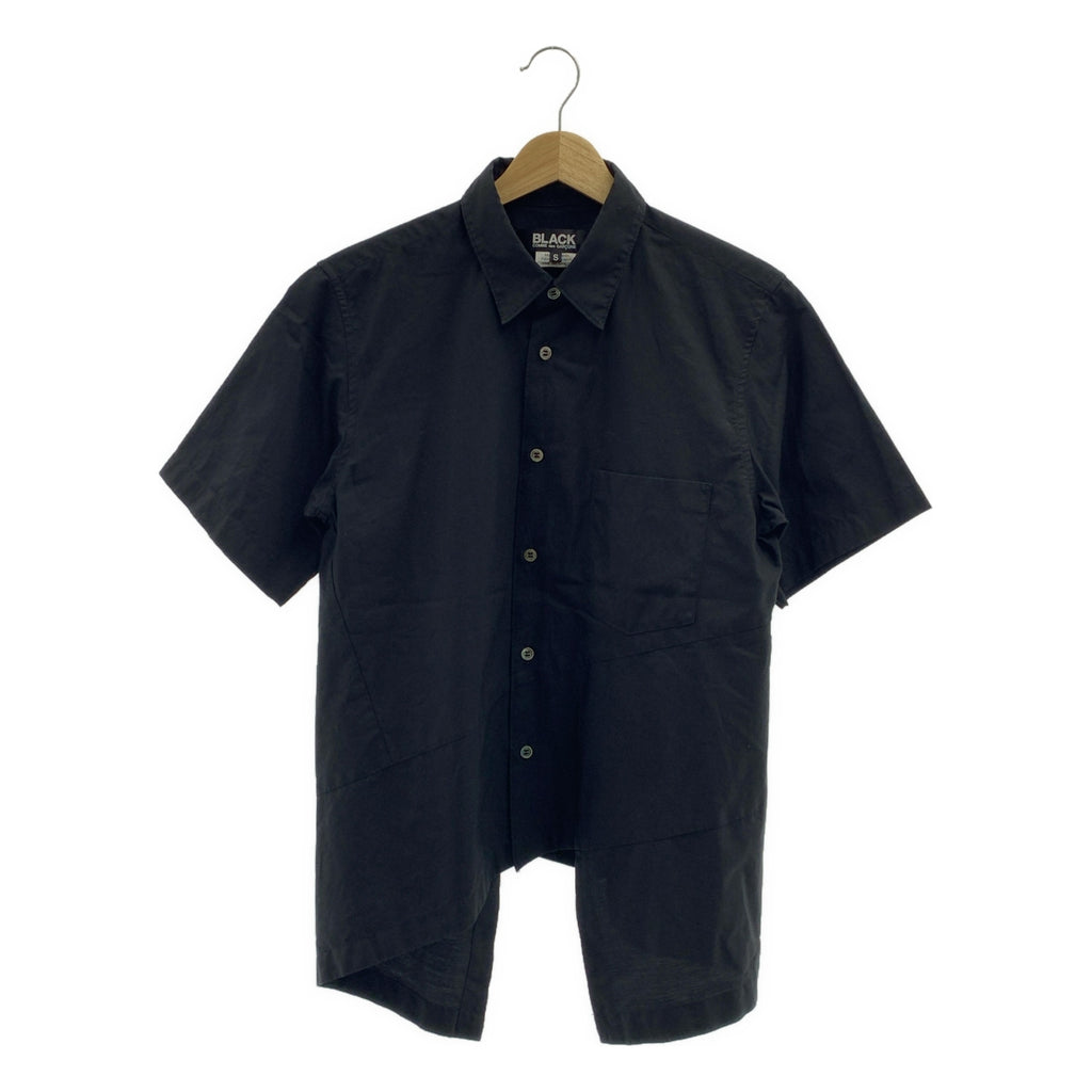 黑色 COMME des GARÇONS | 2023SS |棉質扭紋不對稱襯衫 | S 號 |