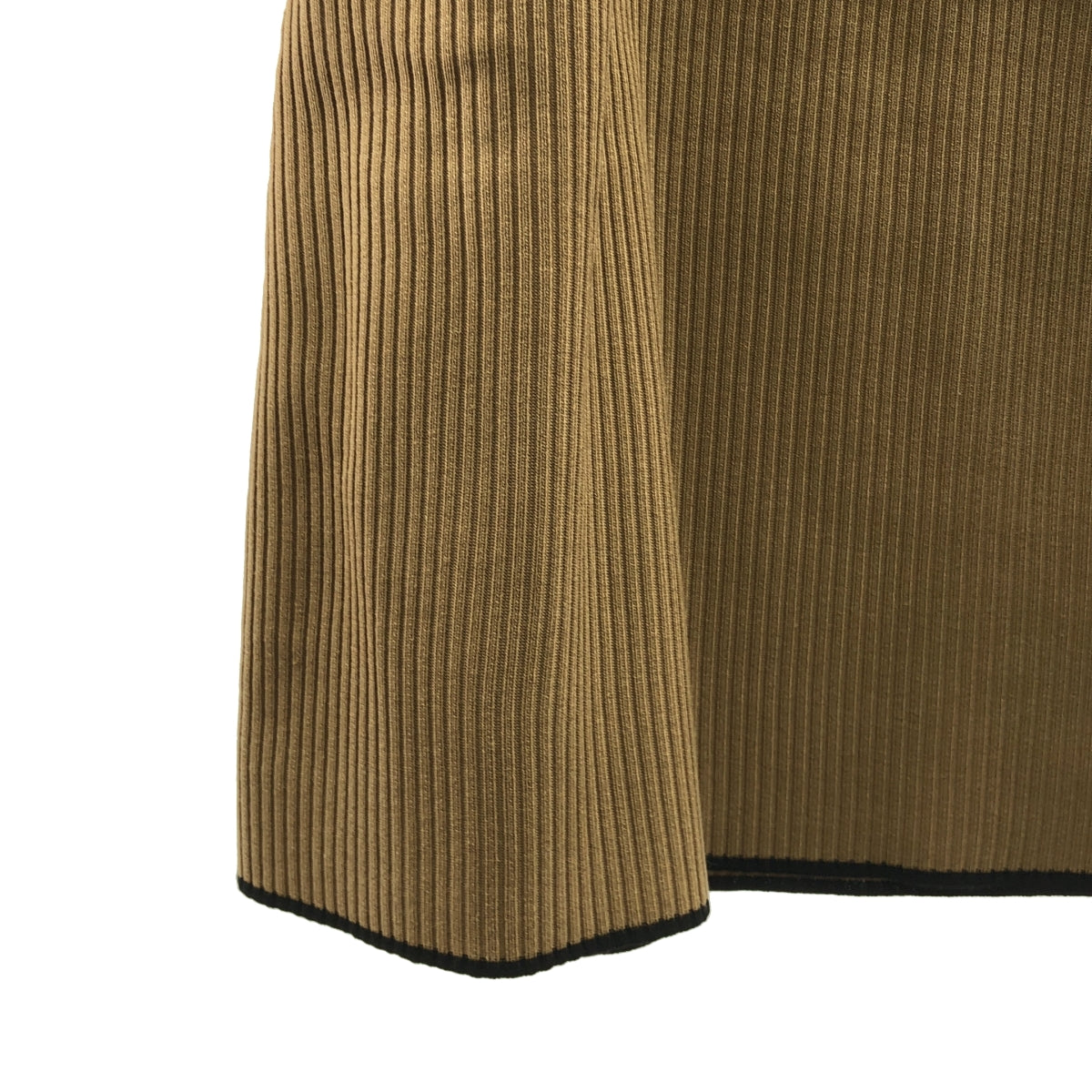 【近全新】NOBLE | 2024秋冬系列 | 雙色羅紋針織洋裝 | F碼 | 米色 | 女款