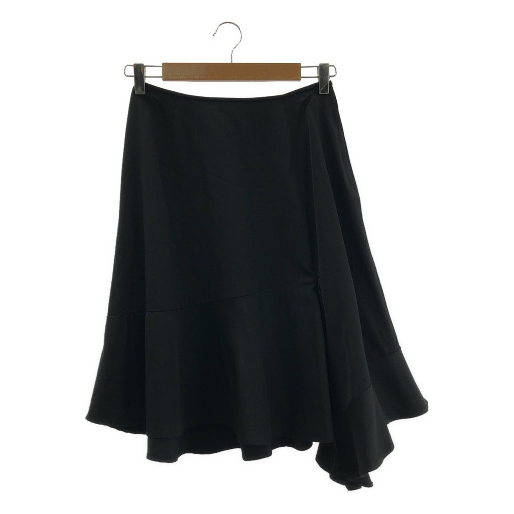 tricot COMME des GARCONS / Tricom De Galson | 2002SS | 울 비대칭 프릴 스커트 | S | 블랙 | 여성