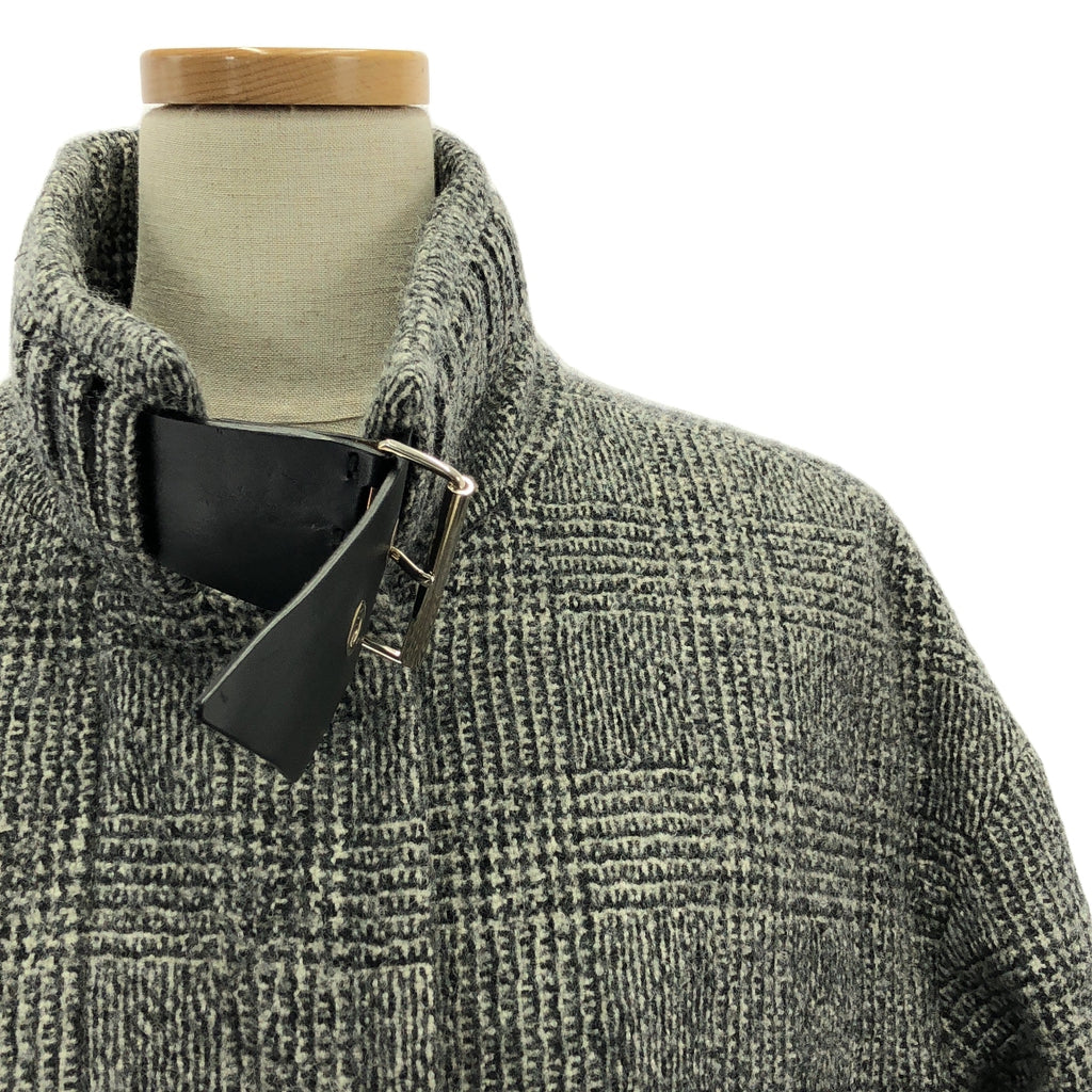 ERMANNO SCERVINO / 엘만노 쉘비노 | 울 가죽 벨트 더블 어저스터 오버 코트 / 총 안감 | 38 | 회색 | 여성