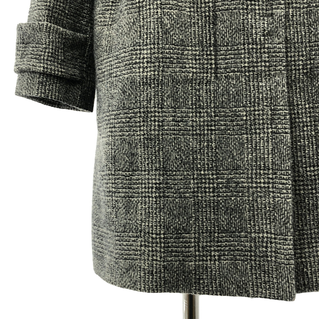 ERMANNO SCERVINO / 엘만노 쉘비노 | 울 가죽 벨트 더블 어저스터 오버 코트 / 총 안감 | 38 | 회색 | 여성