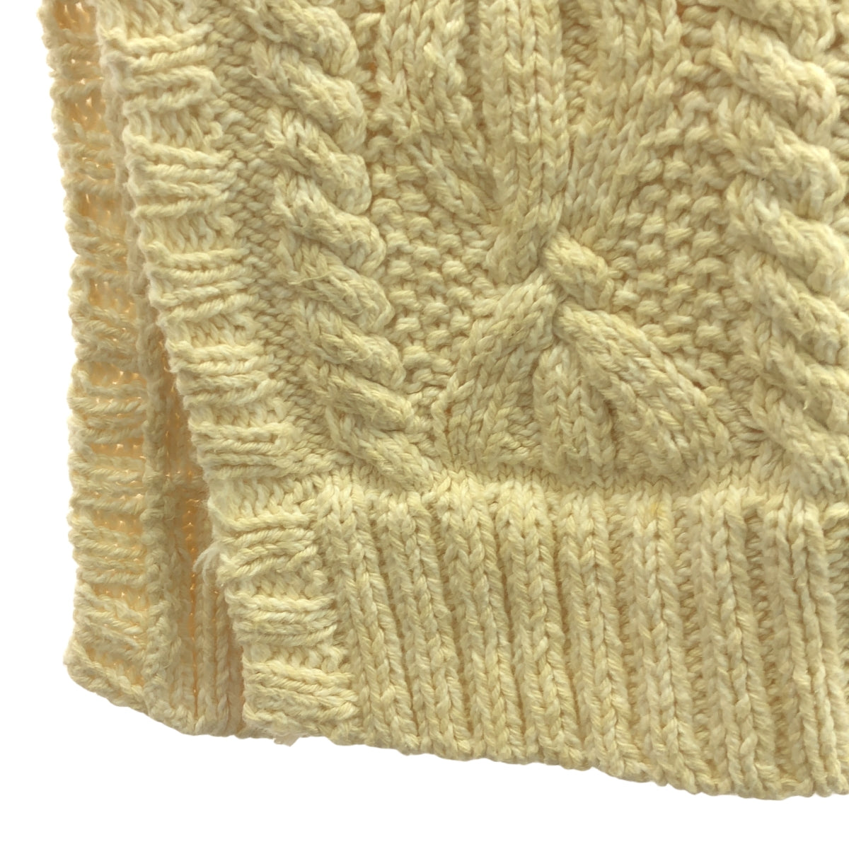 JUN MIKAMI / 준미카미 | 슬릿 오버 사이즈 니트 베스트 | 베이지 | 여성