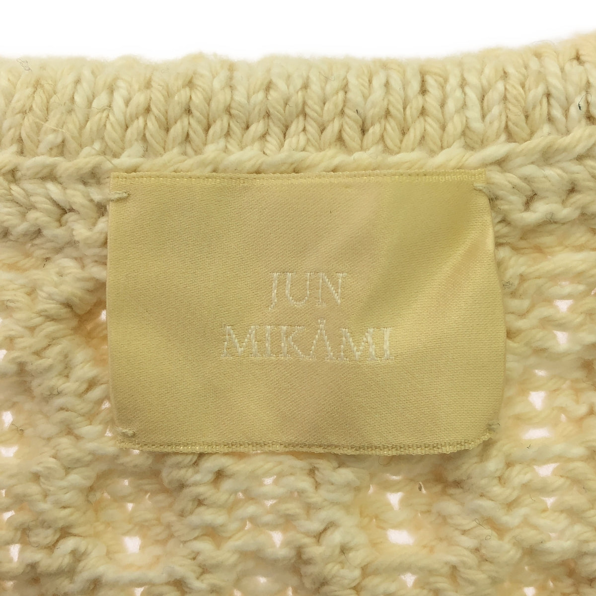 JUN MIKAMI / 준미카미 | 슬릿 오버 사이즈 니트 베스트 | 베이지 | 여성