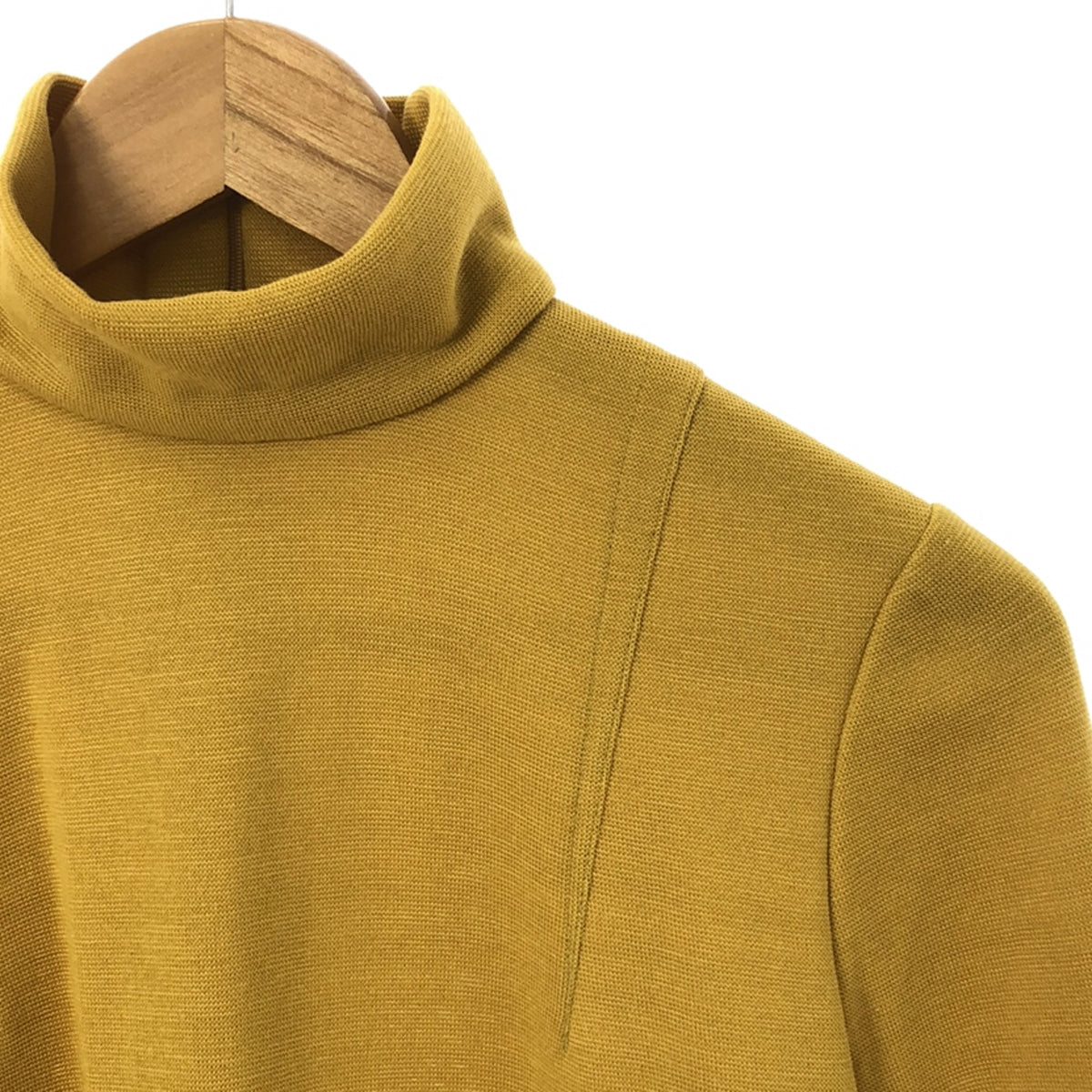 [狀況良好] 芬迪 |羊毛混合材質雙色高領連身裙 |尺寸 40 |黃色/灰色 |女性的