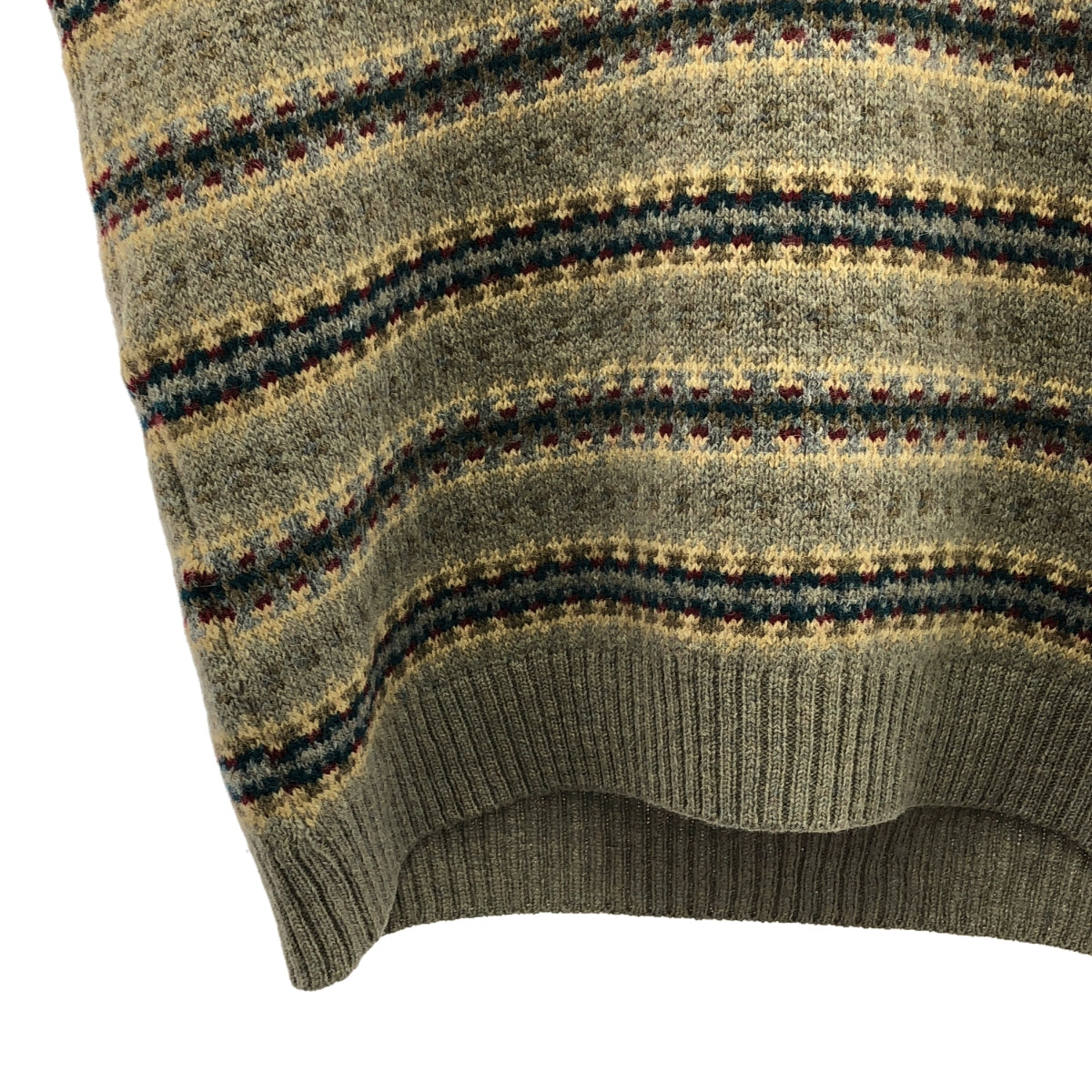 LLBEAN / 엘 엘빈 | 80s 빈티지 울 니트 베스트 | L | 멀티 컬러 | 남성