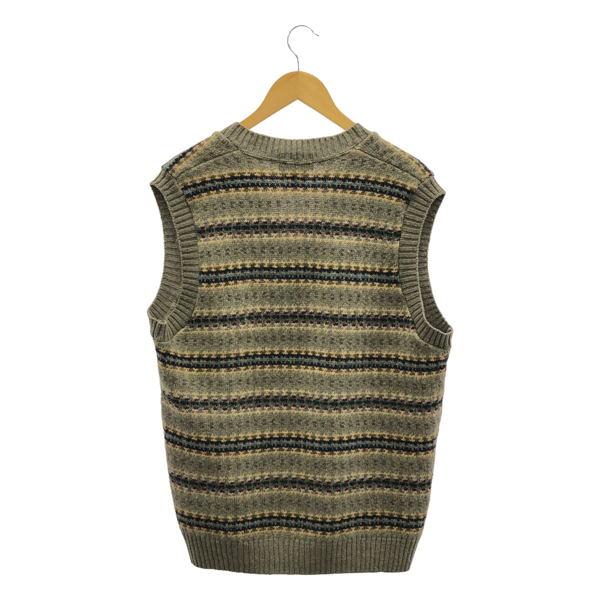 LLBEAN / 엘 엘빈 | 80s 빈티지 울 니트 베스트 | L | 멀티 컬러 | 남성