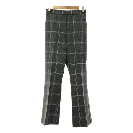 MARNI / 마르니 | 2020AW | 울 체크 부츠 컷 팬츠 | 40 | 그레이 / 라이트 블루 | 여성