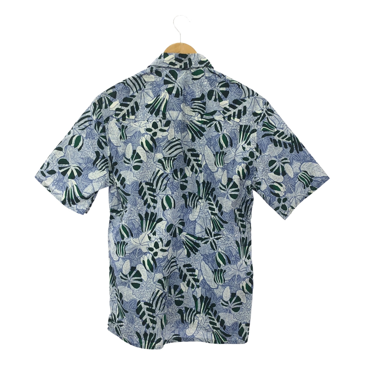 MAISON KITSUNE | Botanical leaf pattern open collar aloha shirt | 37 | Men's