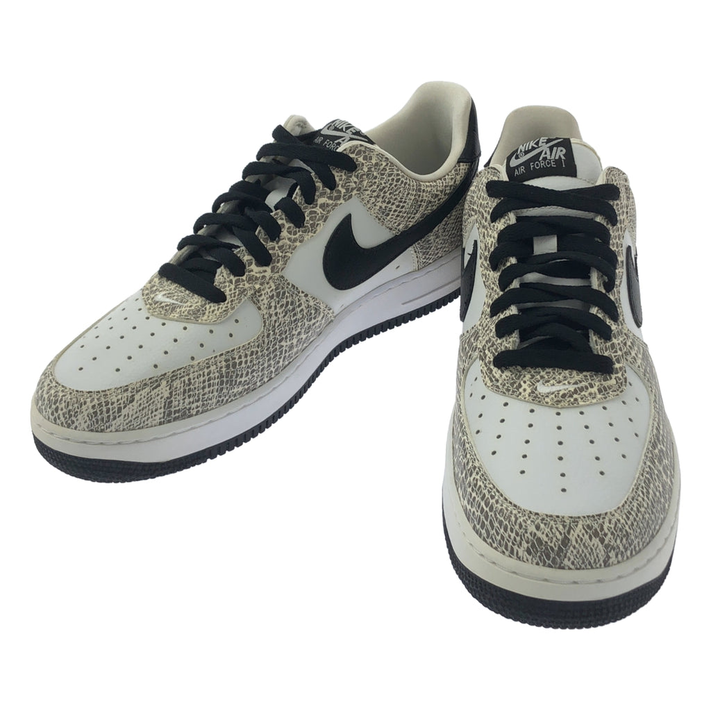 【미품】 NIKE / 나이키 | AIR FORCE 1 LOW RETRO / 845053-104 에어 포스 1 로우 레트로 뱀 가죽 스니커즈 | 28.5 | 화이트 / 그레이 계 | 남성