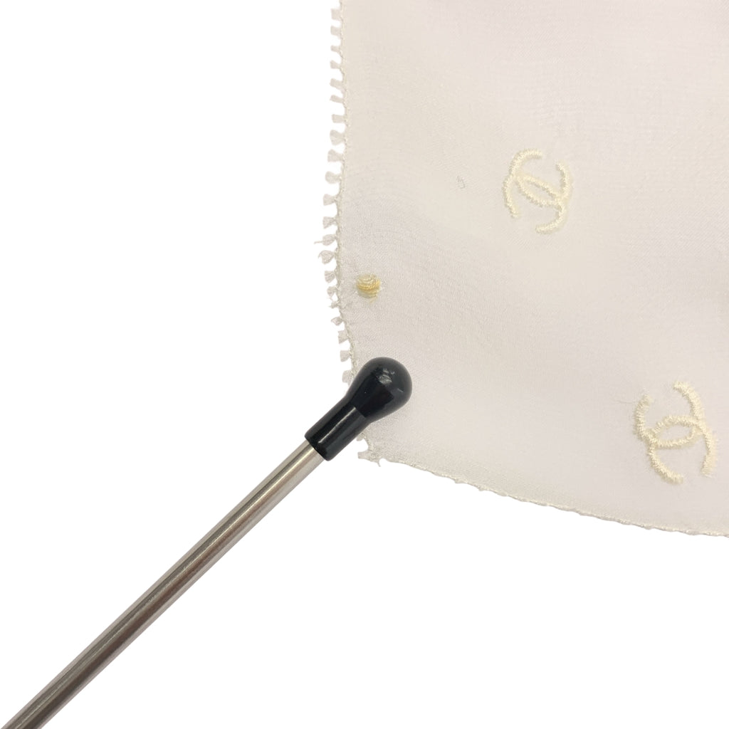 CHANEL / シャネル | シルク 刺しゅう ココマーク 大判ストール |