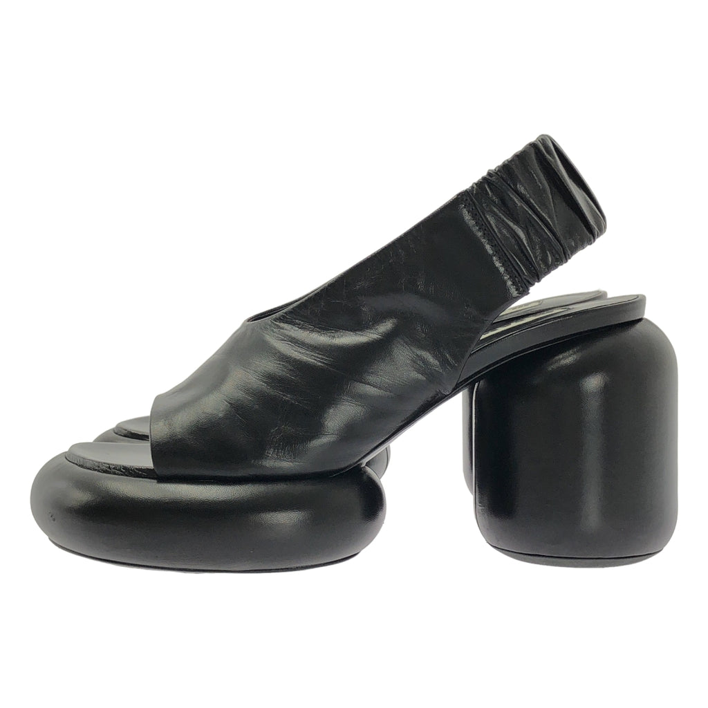 JIL SANDER | 皮革粗跟涼鞋 | 尺寸 36 | 女款