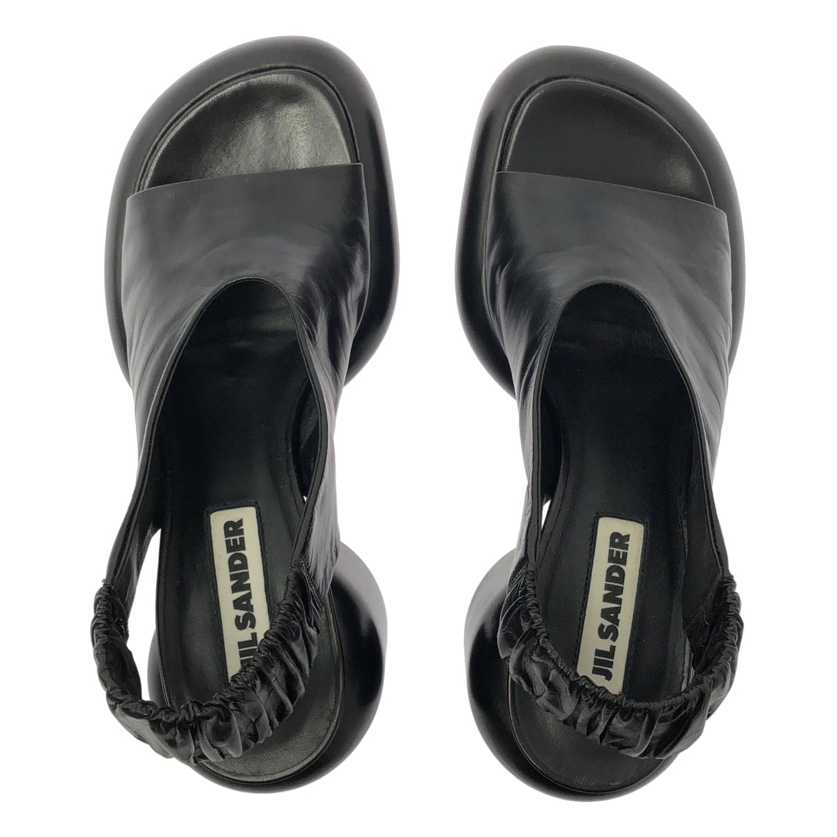 JIL SANDER / ジルサンダー | レザー ブロックヒール ボリューム