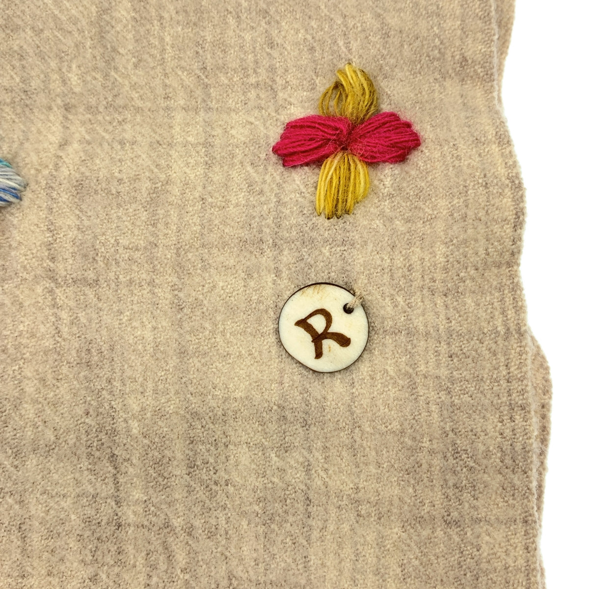 45r / 포티파이브아르 | 크로스 자수 프린지 머플러 스톨 |