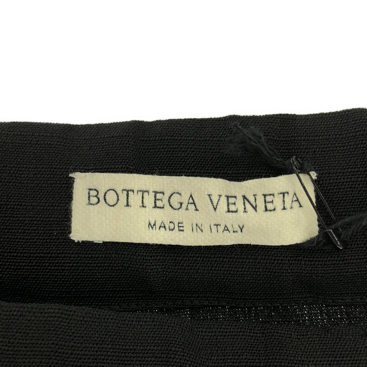 【미품】 BOTTEGA VENETA / 보테가 베네타 | 레이온 실크 / 가죽 전환 와이드 와인딩 랩 스커트 | 40 | black |