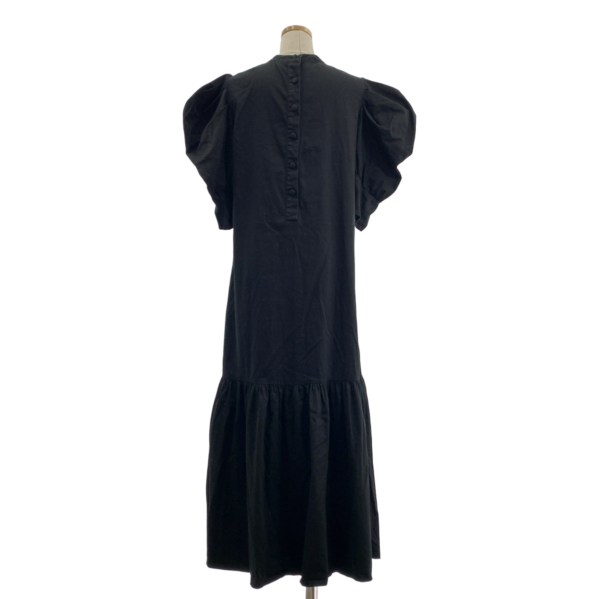 JOHN / 존 | 볼륨 슬리브 디자인 원피스 | S | 블랙 | 여성