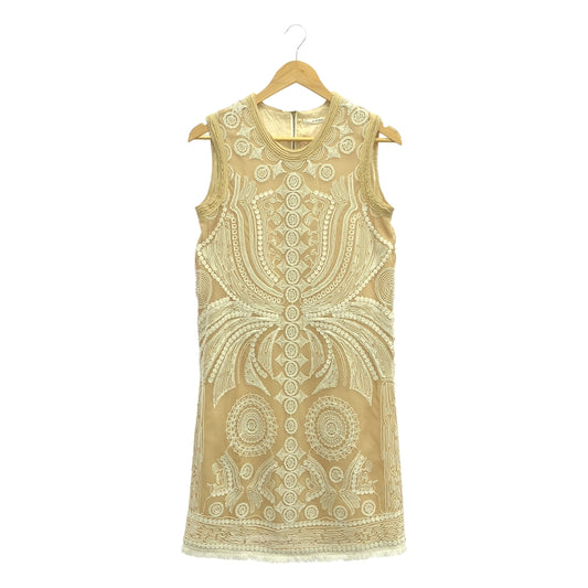 A PUPIL | Tape cord embroidered sleeveless dress | F | Beige | Women's