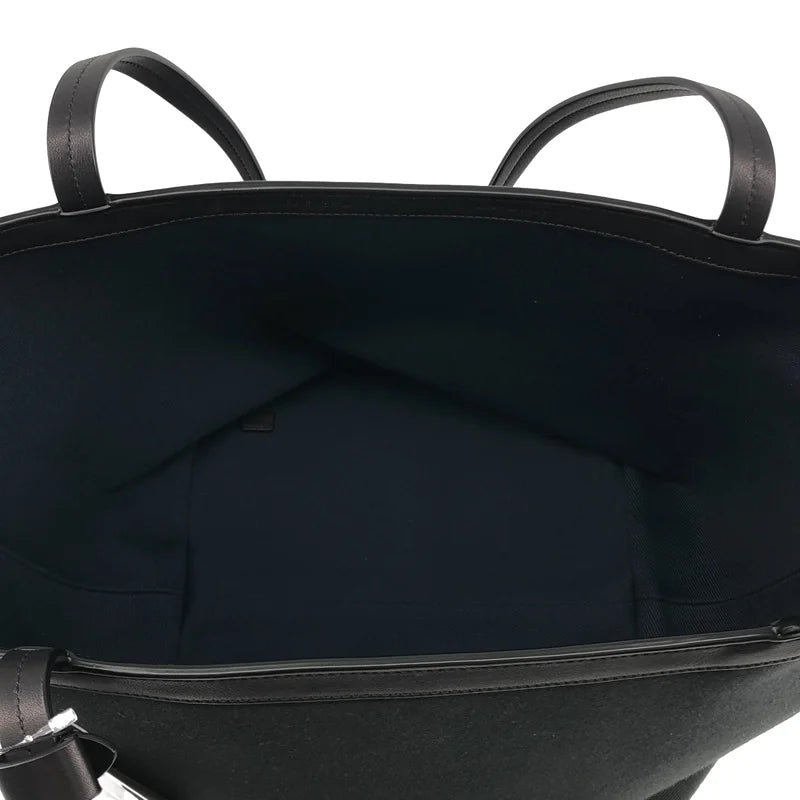 【新品】  THE ROW / ザロウ | 2025AW | Park Tote Three Canvas コットンキャンバス レザー トートバッグ | ブラック | レディース