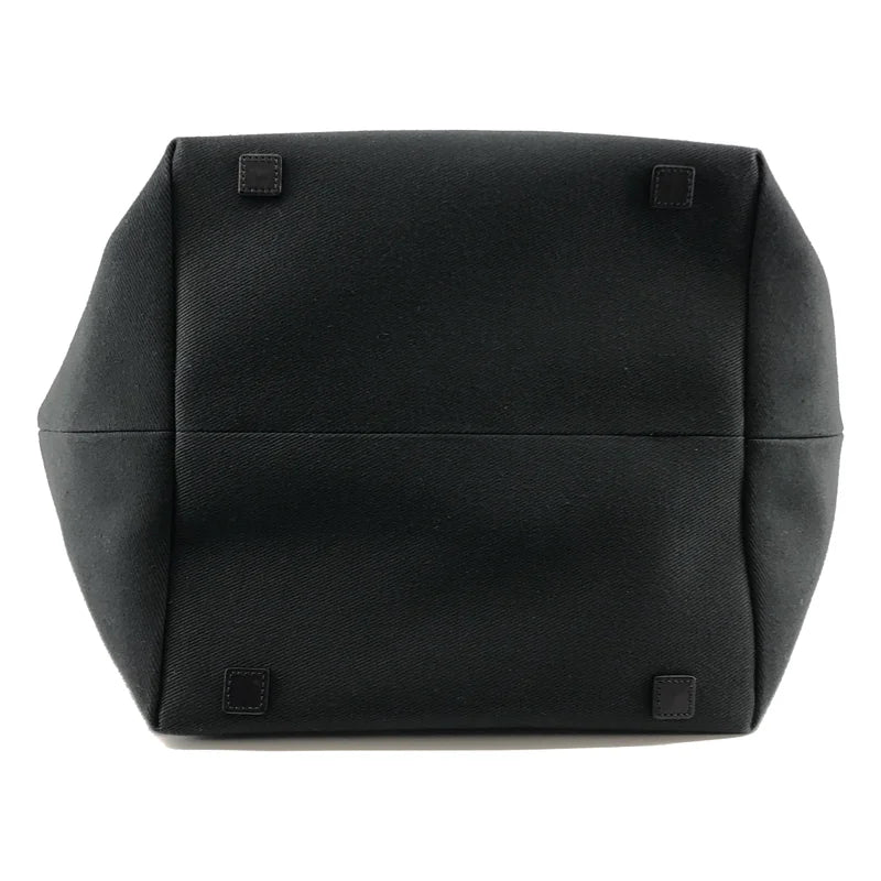 【新品】  THE ROW / ザロウ | 2025AW | Park Tote Three Canvas コットンキャンバス レザー トートバッグ | ブラック | レディース