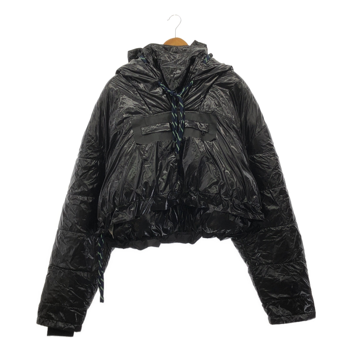 [Good Condition] Maison Margiela | Drawstring Pocket Short Over Down Jacket Hoodie | Size 40 | Black | Women's