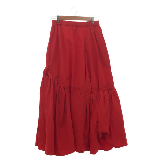 nagonstans / ナゴンスタンス | 2023SS | asymmetry drawstring skir アシンメトリー ドロスト スカート | M | レッド | レディース