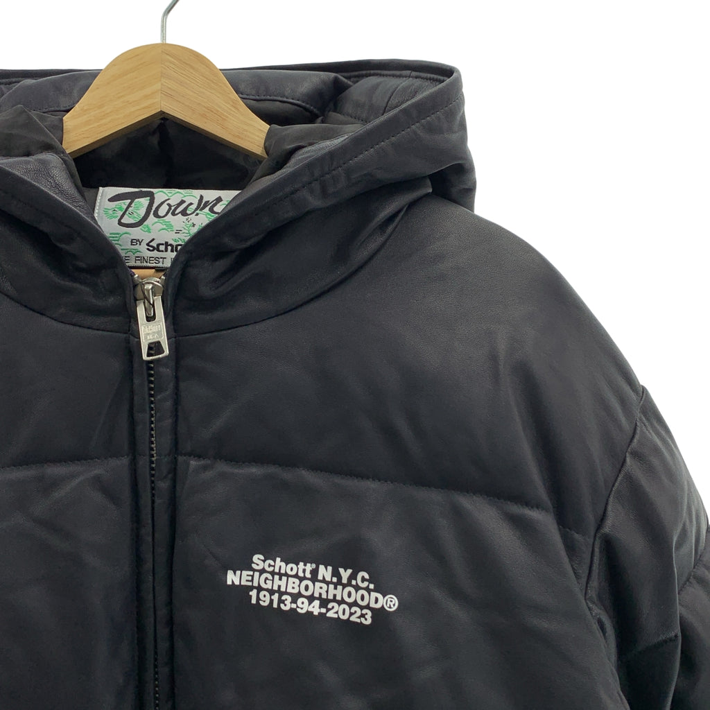 SCHOTT / Schott | x NEIGHBORHOOD 皮革羽絨外套 | M | 男款