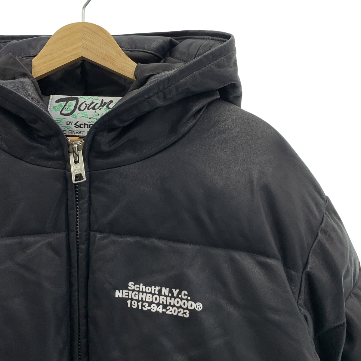 SCHOTT / Schott | x NEIGHBORHOOD 皮革羽絨外套 | M | 男款