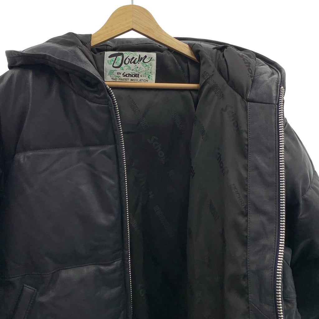 SCHOTT / Schott | x NEIGHBORHOOD 皮革羽絨外套 | M | 男款