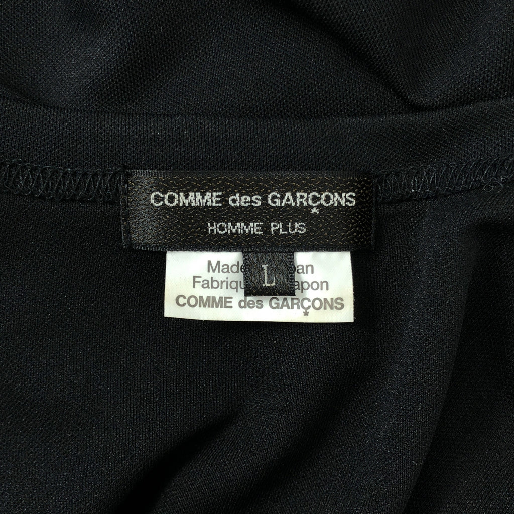 【美品】  COMME des GARCONS HOMME PLUS / コムデギャルソンオムプリュス | 2022AW | ノマド期 / ドレープ ポリエステル ロング カットソー | L | ブラック | メンズ