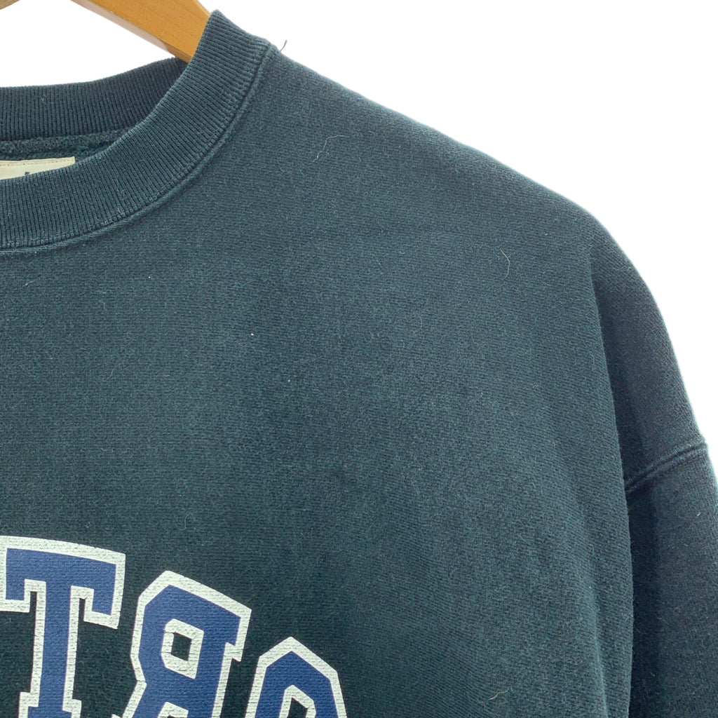 blurhms / ブラームス | Sofftt&Harrd Sweatt Crrew-neck PRIINT Big 反転プリント オーバーサイズ クルーネックスウェット | 2 | ブラックグリーン | メンズ