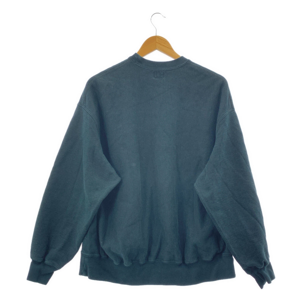 blurhms / ブラームス | Sofftt&Harrd Sweatt Crrew-neck PRIINT Big 反転プリント オーバーサイズ クルーネックスウェット | 2 | ブラックグリーン | メンズ