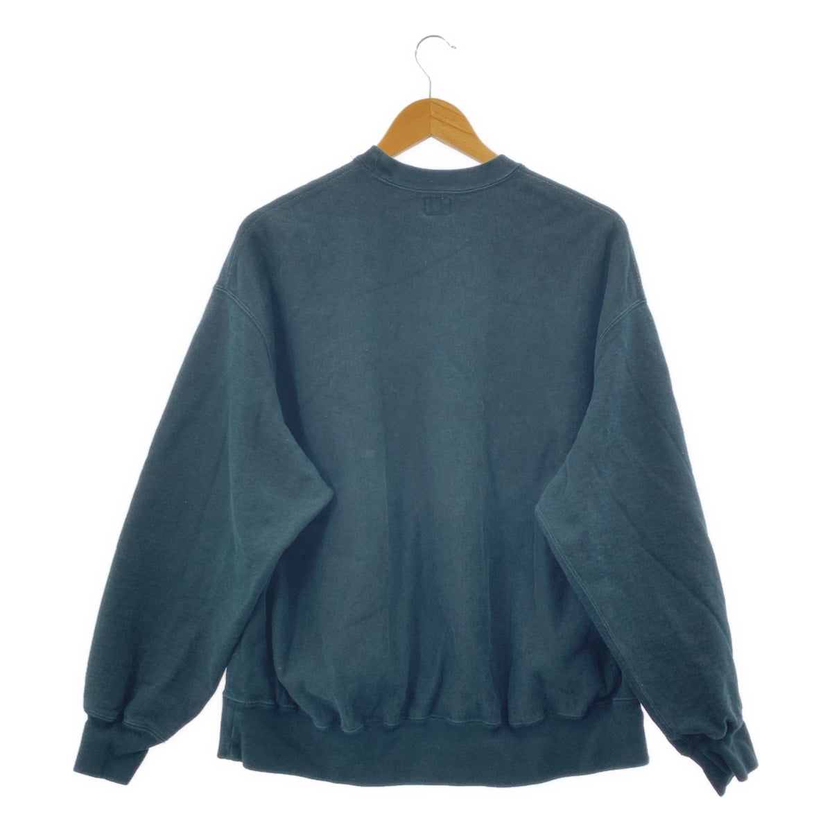 blurhms / ブラームス | Sofftt&Harrd Sweatt Crrew-neck PRIINT Big 反転プリント オーバーサイズ クルーネックスウェット | 2 | ブラックグリーン | メンズ