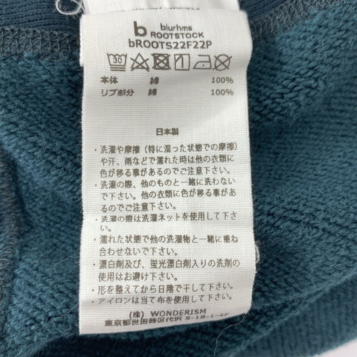 blurhms / ブラームス | Sofftt&Harrd Sweatt Crrew-neck PRIINT Big 反転プリント オーバーサイズ クルーネックスウェット | 2 | ブラックグリーン | メンズ