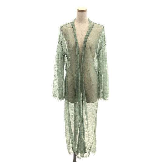 [Good Condition] Mame Kurogouchi | Lace Gown Long Cardigan | 1 | Green | Women's