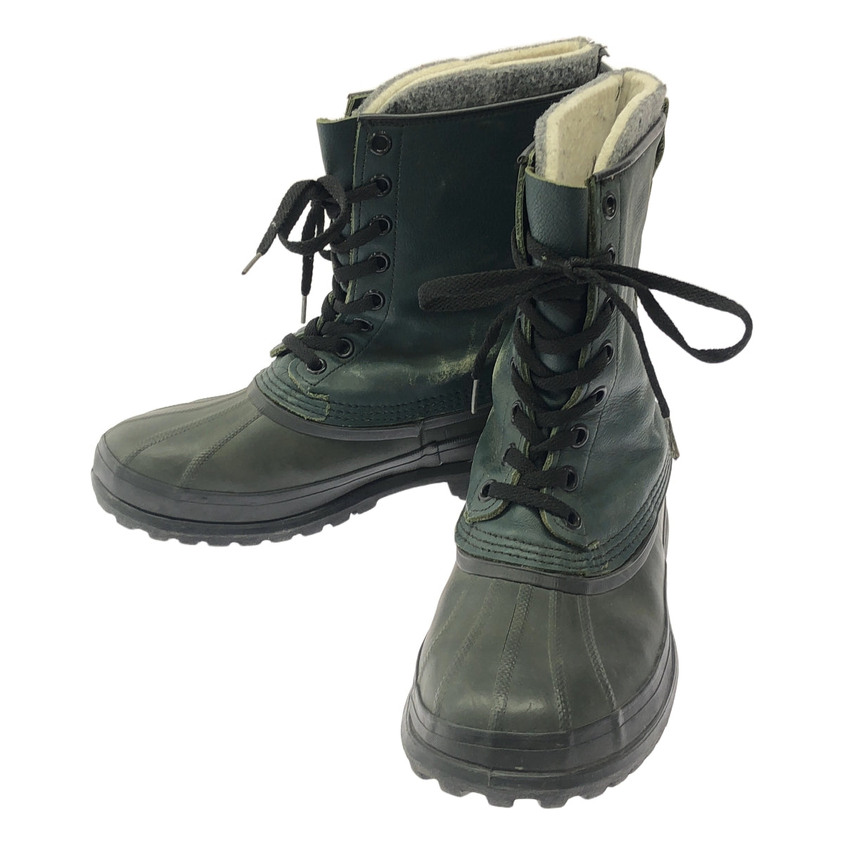 SOREL / ソレル | レザー ラバー インナー付 レースアップ ブーツ | 9 | グリーン | メンズ