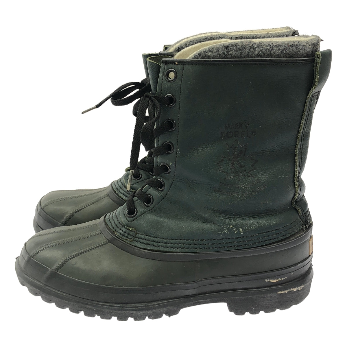 SOREL / ソレル | レザー ラバー インナー付 レースアップ ブーツ | 9 | グリーン | メンズ
