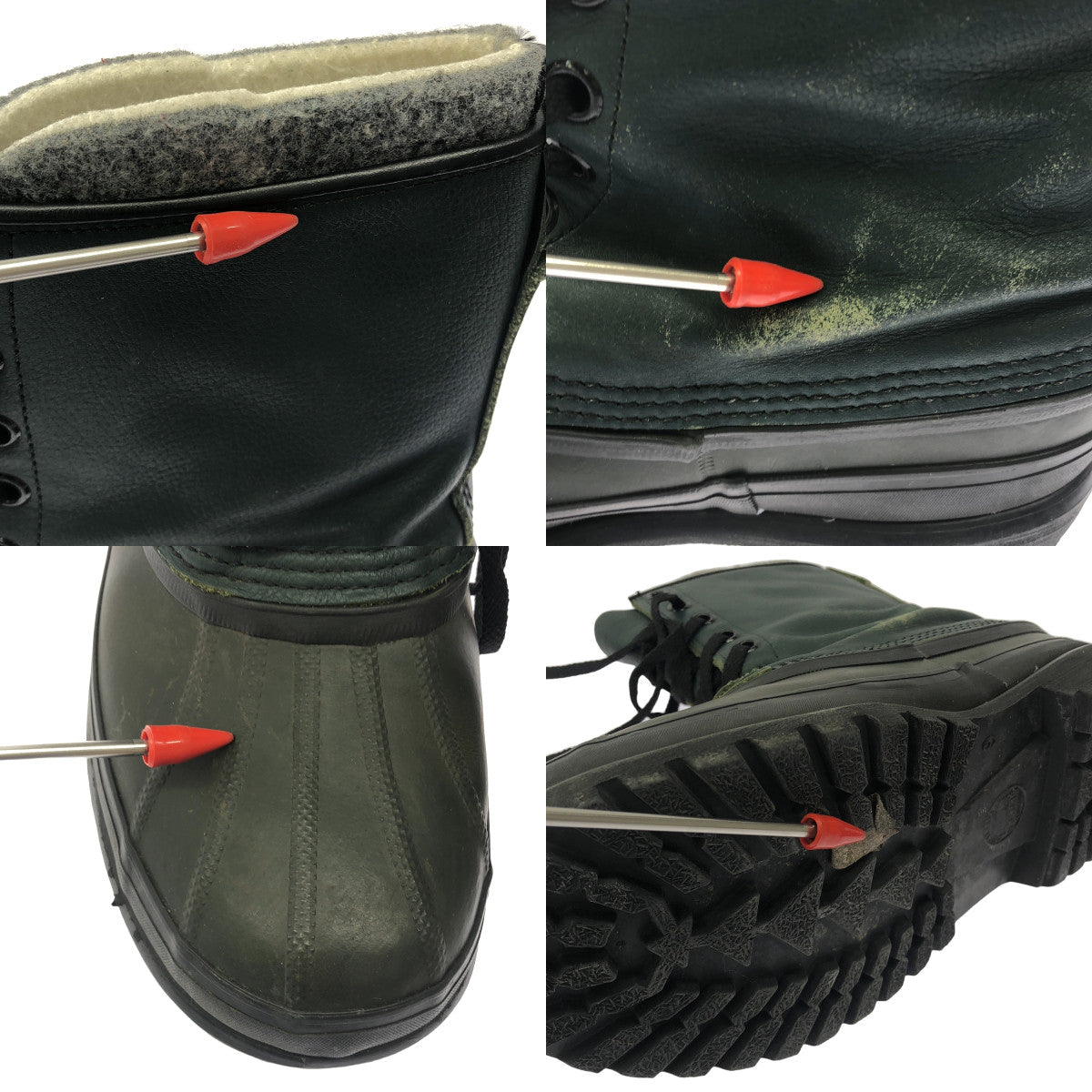 SOREL / ソレル | レザー ラバー インナー付 レースアップ ブーツ | 9 | グリーン | メンズ